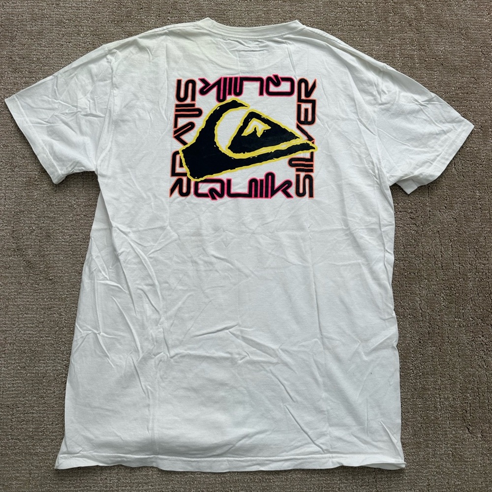 Quiksilver White Tee with Bold Graphic